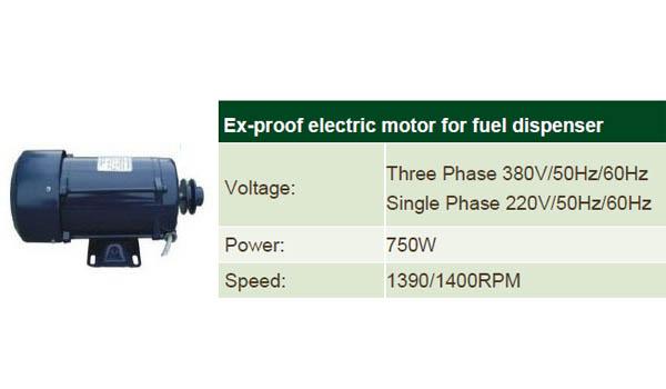 EX proof Fuel Dispenser motor 750w